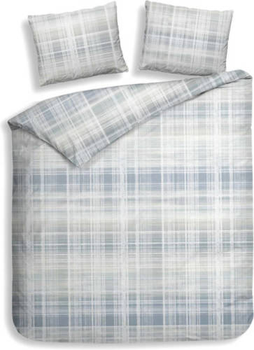 Heckett & Lane Flanel dekbedovertrek Izzy - Illusion Blauw - 2-Persoons 200x200/220 cm