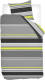 Snoozing Basha flanel dekbedovertrek - 1-persoons (140x200/220 cm + 1 sloop) - Flanel - Lime