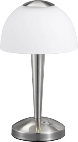 BES LED Led Tafellamp - Tafelverlichting - Trion Vonton - 4w - Warm Wit 3000k - Rond - Mat Nikkel - Aluminium