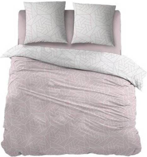 Snoozing Laslo flanel dekbedovertrek - Lits-jumeaux (270x200/220 cm + 2 slopen) - Flanel - Pink