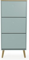 Tenzo Schoenenkast Dot 3-Vakken - 57.5x24x128 - Saliegroen - Eiken Poten