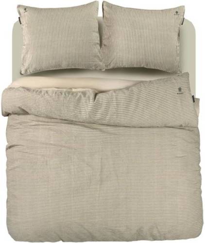 Merkloos BLCKOUT Arizona dekbedovertrek - Lits-jumeaux (240x200/220 cm + 2 slopen) - Katoen satijn - Beige