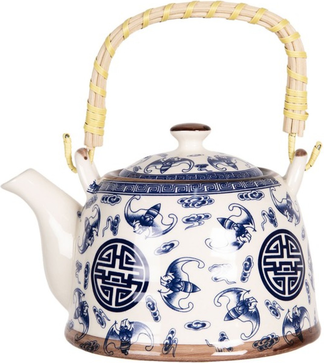 Theepot | 18*14*12 cm / 0.8L | Blauw | Porselein | Clayre & Eef | 6CETE0085