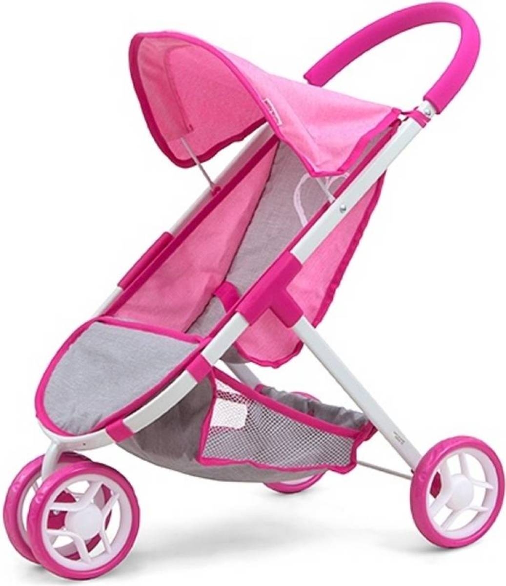 Milly Mally poppenwagen Susie Prestige meisjes 63 cm roze/grijs