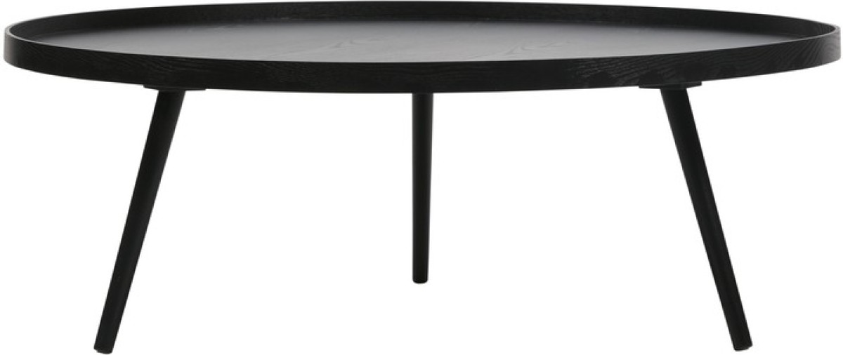 Woood Mesa Bijzettafel Xxl - Hout - Zwart - 36x100x100