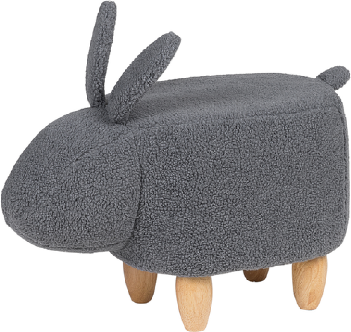 Beliani Hocker grijs BUNNY