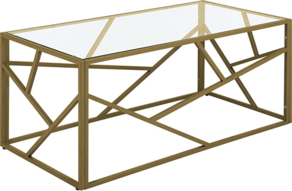 Beliani Salontafel glas goud ORLAND