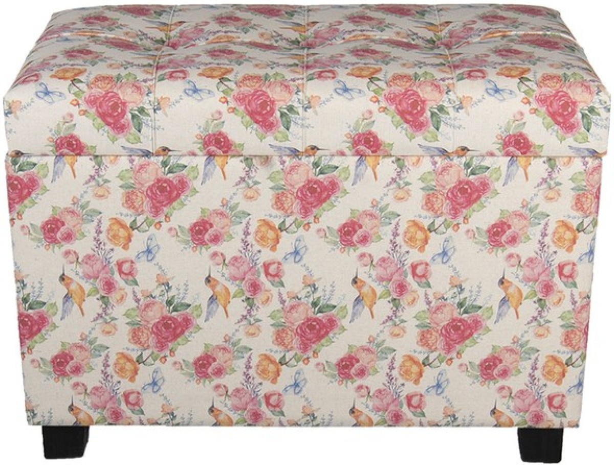 Hocker/Opbergkist | 60*36*43 cm | Multi | Hout / textiel | rechthoekig | Clayre & Eef | 64061LM