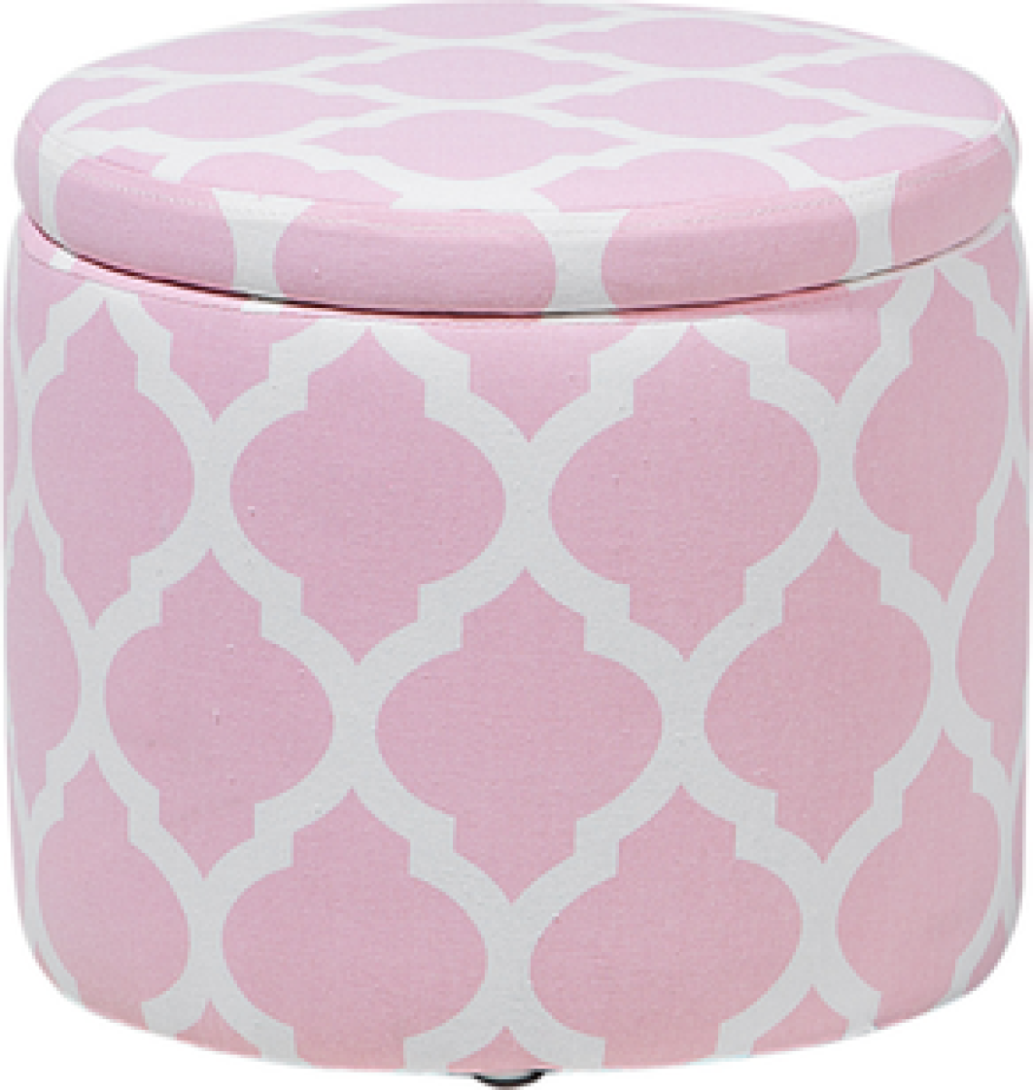 Beliani Hocker roze/wit TUNICA