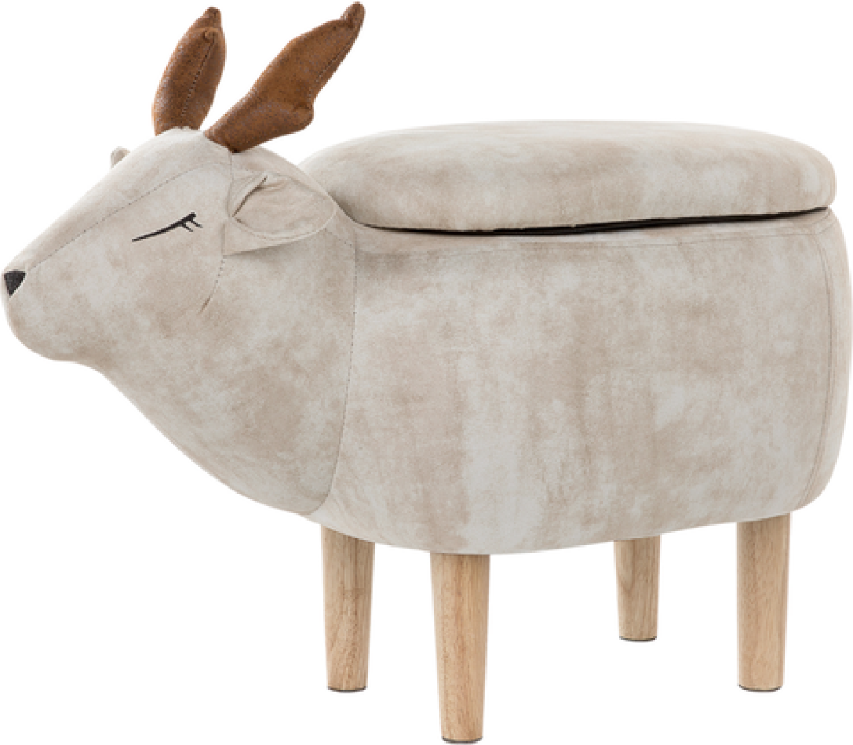 Beliani Hocker stof beige REINDEER