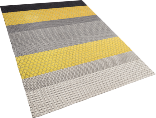 Beliani Vloerkleed grijs/geel 160 x 230 cm AKKAYA