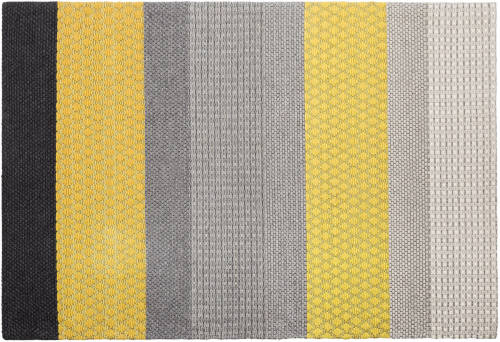 Beliani Vloerkleed grijs/geel 160 x 230 cm AKKAYA