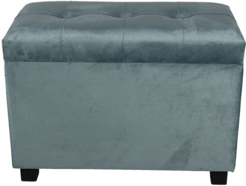 Hocker/Opbergkist | 60*36*43 cm | Groen | Hout / textiel | rechthoekig | Clayre & Eef | 64061LT