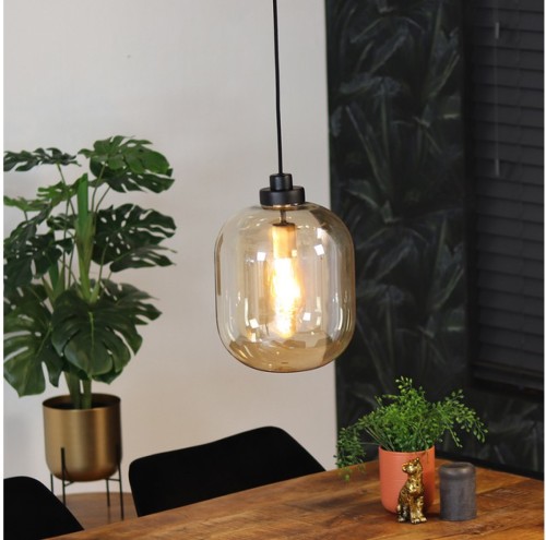Bronx71 Hanglamp Amber 30 cm 1-lichts glas