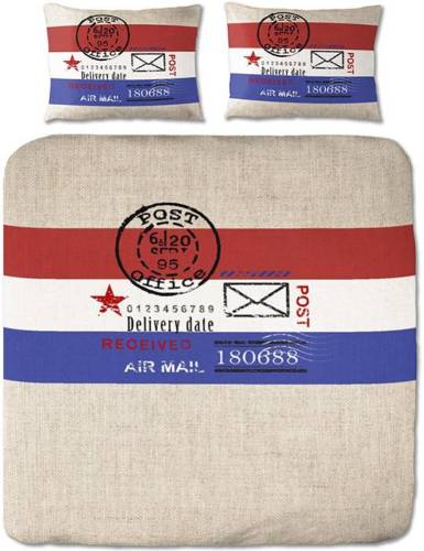 Cotton Collection Post 1-persoons (140 x 200/220 cm + 1 kussensloop) Dekbedovertrek