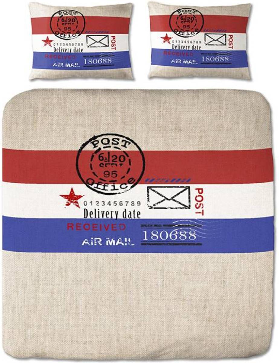 Cotton Collection Post 1-persoons (140 x 200/220 cm + 1 kussensloop) Dekbedovertrek