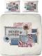 Cotton Collection Denim Lits-jumeaux (240 x 200/220 cm + 2 kussenslopen) Dekbedovertrek