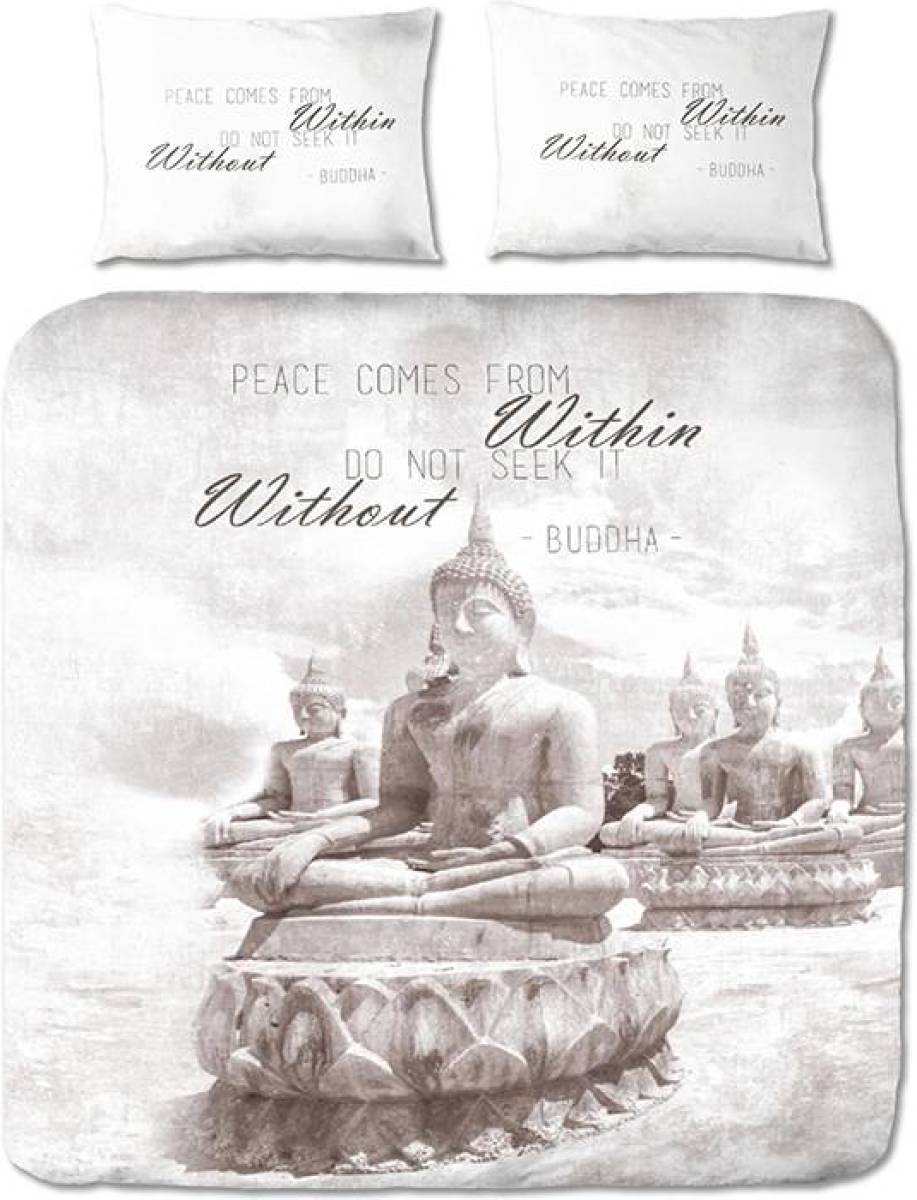 Cotton Collection Buddha 1-persoons (140 x 200/220 cm + 1 kussensloop) Dekbedovertrek