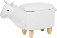 Beliani Hocker stof wit ALPACA