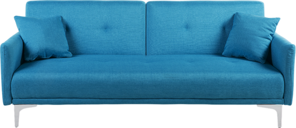 Beliani Slaapbank stof marineblauw LUCAN