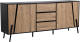 Beliani Sideboard lichtbruin/zwart BLACKPOOL