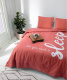 Presence All You Need Is Sleep - Roze 1-persoons (140 x 220 cm + 1 kussensloop) Dekbedovertrek