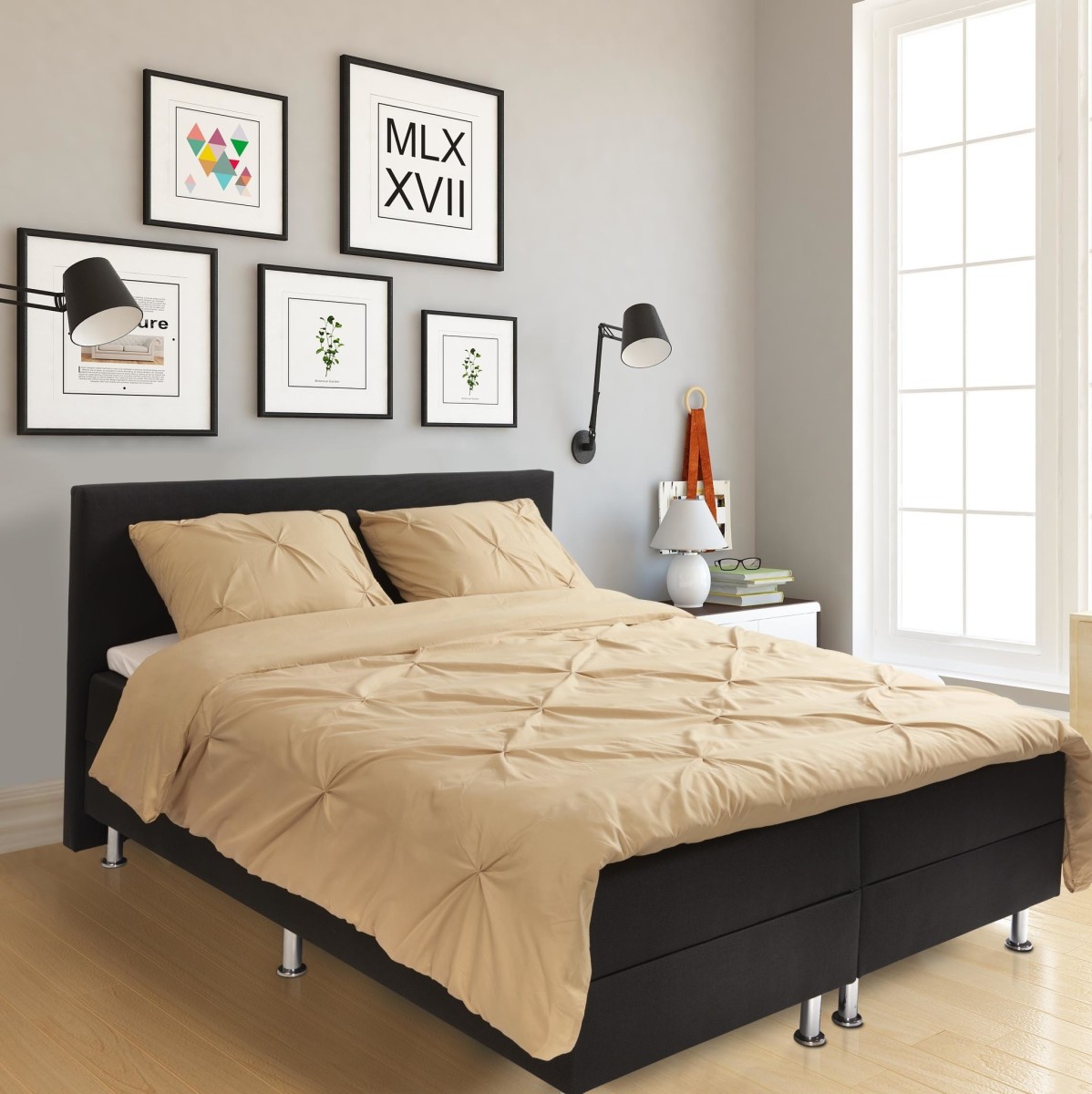 Hotel Home Brighton - Zand 1-persoons (140 x 200/220 cm + 1 kussensloop) Dekbedovertrek