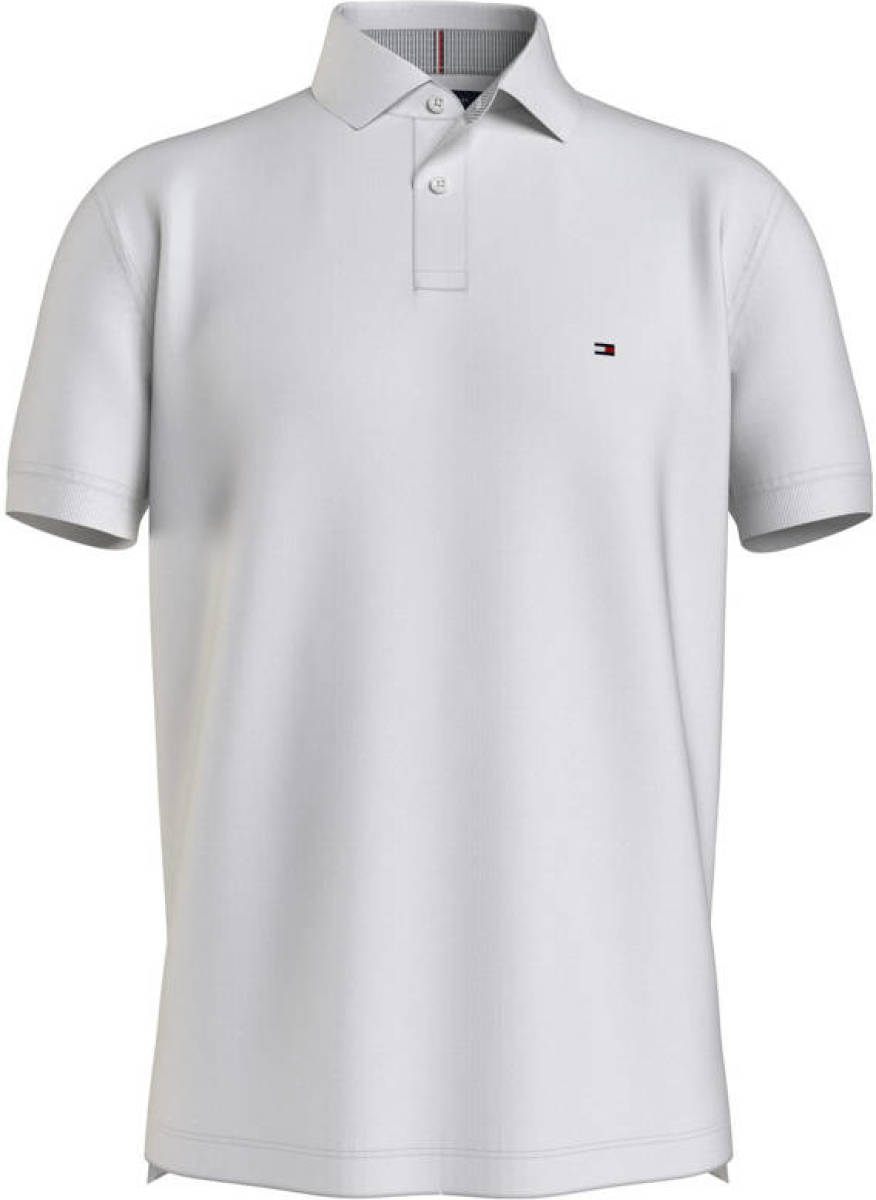 Tommy hilfiger regular fit polo met biologisch katoen wit