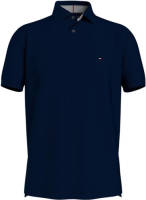 Tommy hilfiger regular fit polo met biologisch katoen donkerblauw