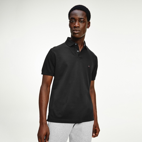 Tommy hilfiger Rechte stretch polo, 2 knopen