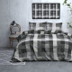 DreamHouse Bedding Steef - Verwarmend Flanel - Antraciet 2-persoons (200 x 200/220 cm + 2 kussenslopen) Dekbedovertrek