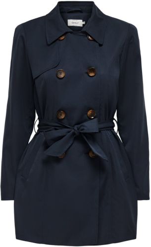 Only Double-breasted Trenchcoat Dames Blauw