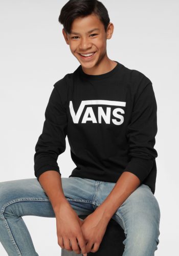 Vans T-shirt Classic LS met logo zwart/wit
