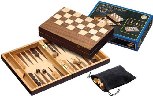 Philos backgammon 3 in 1 reis set 30mm