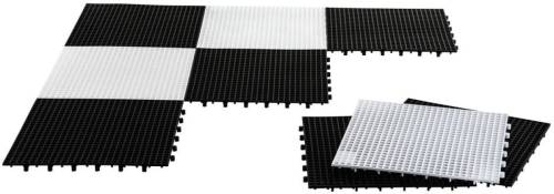 Rolly Toys schaak- en damveld 36 cm zwart/wit 64-delig