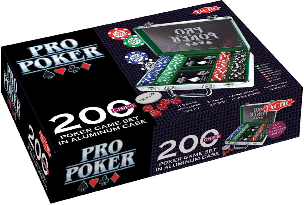 Tactic Pro Poker koffer met 200 fiches