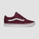 Vans Ward sneakers donkerrood/wit