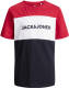 Jack & Jones JUNIOR T-shirt met logo rood/wit/donkerblauw