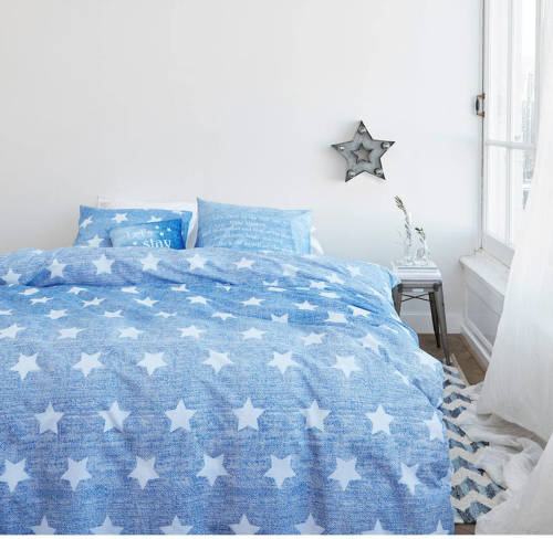 At Home with Marieke Dekbedovertek Starry Sky Blue-240x200/220