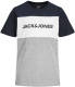 Jack & Jones JUNIOR T-shirt met logo donkerblauw/wit/grijs melange