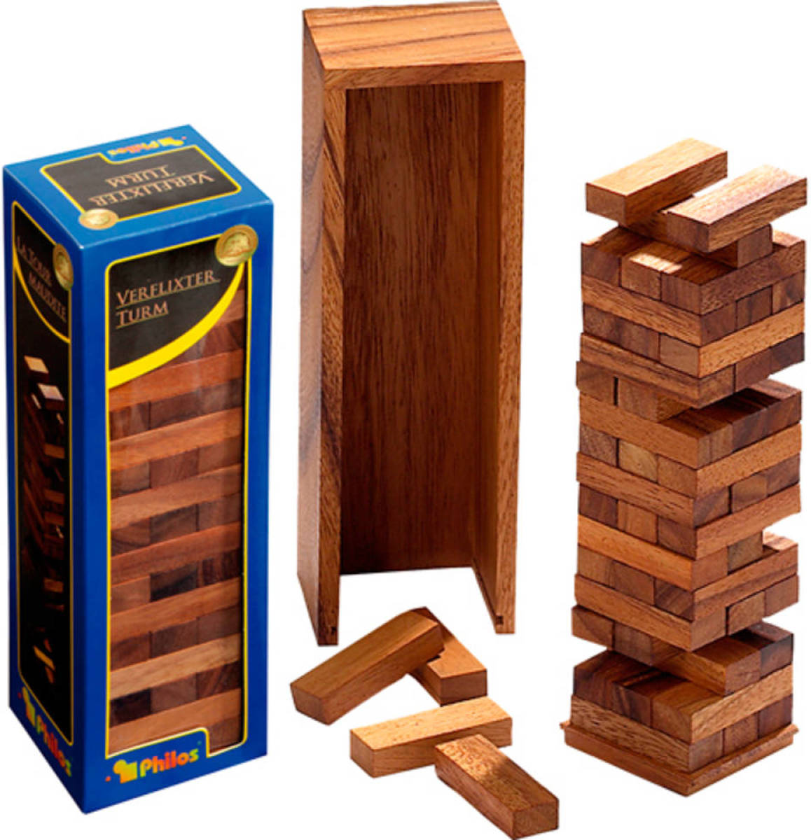 Philos timber vallende toren deluxe 95x85x305mm