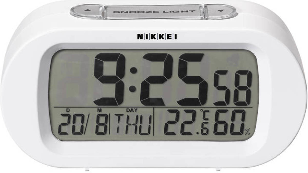 Nikkei NR05WE Alarmklok/Reiswekker Wit