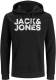 Jack & Jones ESSENTIALS hoodie met printopdruk zwart