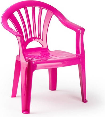 Merkloos Roze Stoeltjes Voor Kinderen 50 Cm - Tuinmeubelen - Kunststof Binnen/buitenstoelen Voor Kinderen