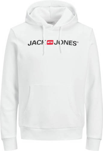 Jack & Jones ESSENTIALS hoodie met printopdruk wit