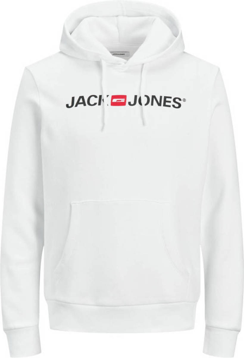 Jack & Jones ESSENTIALS hoodie met printopdruk wit