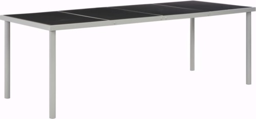 VidaXL Tuintafel 220x90x74,5 cm staal zwart