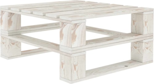 VidaXL Tuintafel pallet hout wit