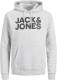 Jack & Jones ESSENTIALS hoodie met logo lichtgrijs melange