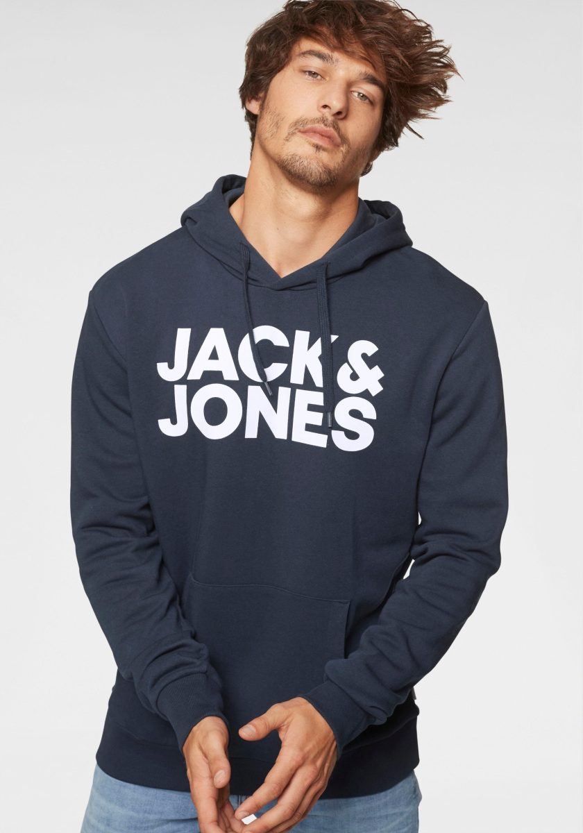 Jack & Jones Hoodie CORP Logo Hoodie met logoprint